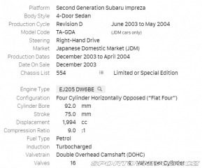 Subaru Impreza JDM WRX V Limitka Solberg 2004