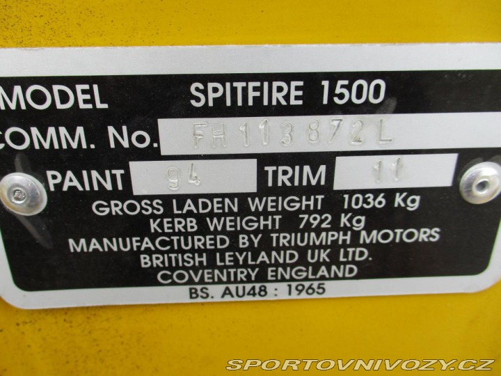 Ostatní značky Ostatní modely Triumph Spitfire 1500 1978