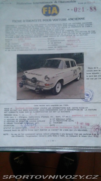 Škoda Ostatní modely 1000 MB Rallye 1964