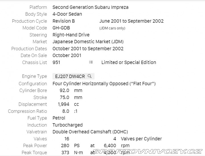 Subaru Impreza STI RHD Prodrive 2001 JDM 2001