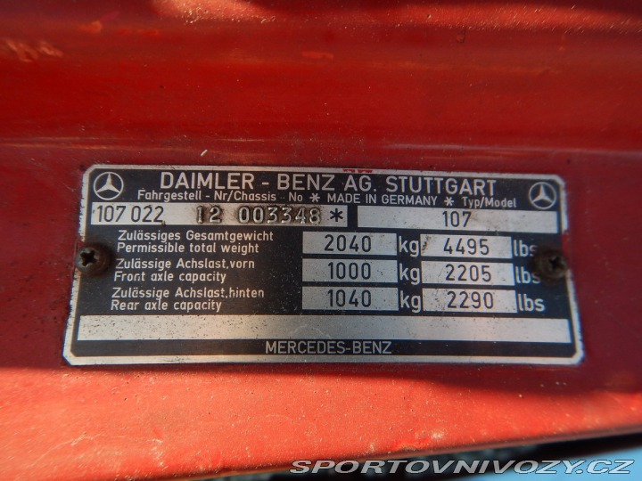 Mercedes-Benz SL SLC 280, AUTOMAT 1977