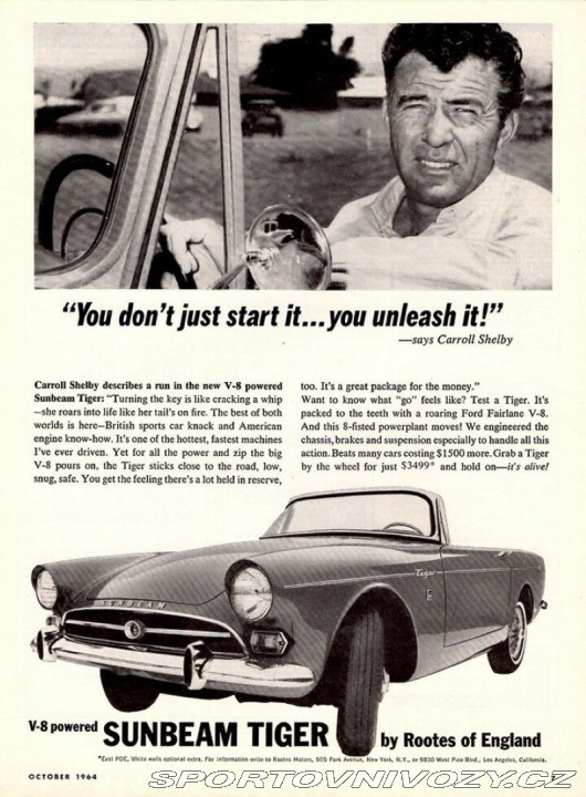 Ostatní značky Ostatní modely 1965 SUNBEAM TIGER 4,7 V8 1965