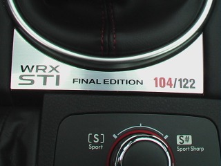 Subaru WRX STI Final edition 2018