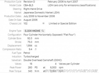 Subaru Legacy GT Spec B STi 2006