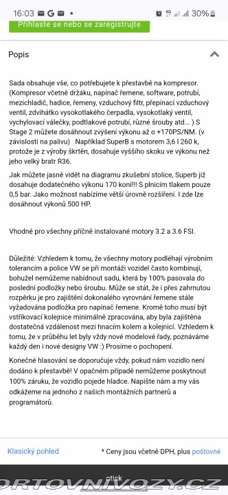 Škoda Superb 3,6 kompresor 2013