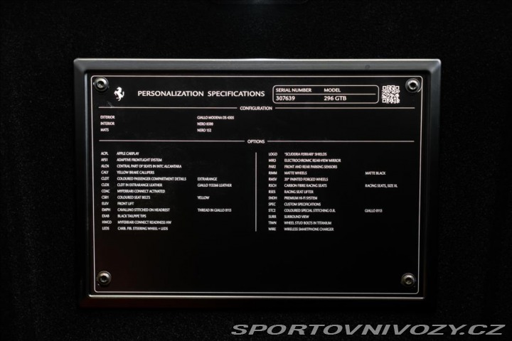Ferrari 296 GTB Lift, racing sedadla, 2024