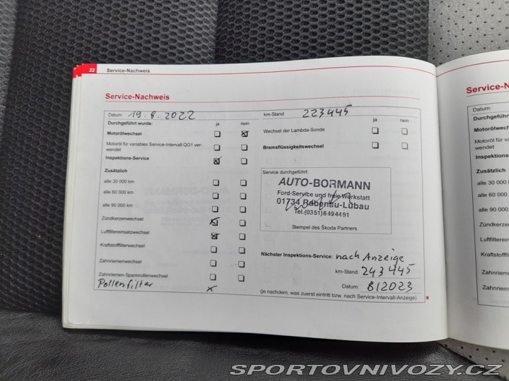 Škoda Octavia RS 2,0 147 KW 1. MAJ. SERV.K 2006