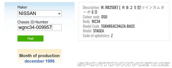 Nissan Skyline Stagea RS Four V RB25DET 1996