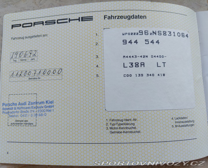 Porsche 968 kabriolet 1992