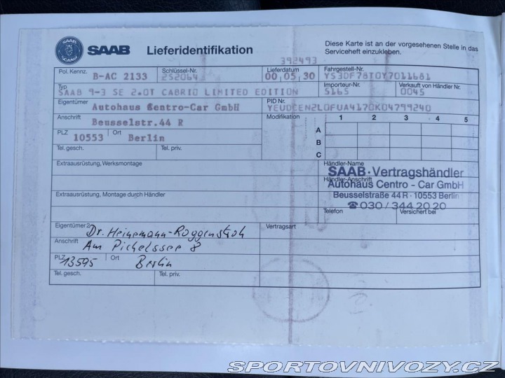 Saab 9-3 2.0 T Automat*REZERVACE! 2000