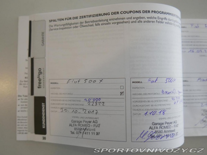 Fiat 500 500X 2,0 JTD REZERVACE 2016