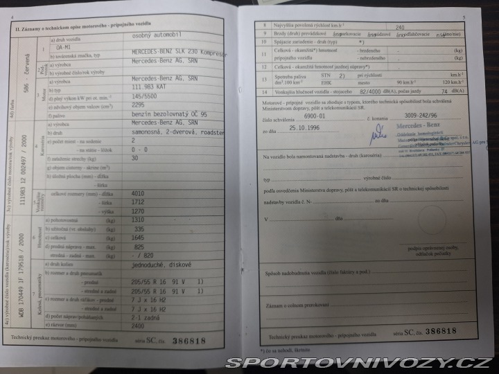 Mercedes-Benz SLK 230 kompresor 2000