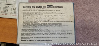BMW Ostatní modely 2.5 CS, E9 Servis. kniha 1970