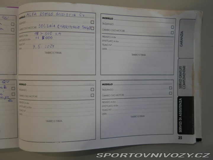 Alfa Romeo Giulietta 1,75 TBi Q.V. REZERVACE 2012