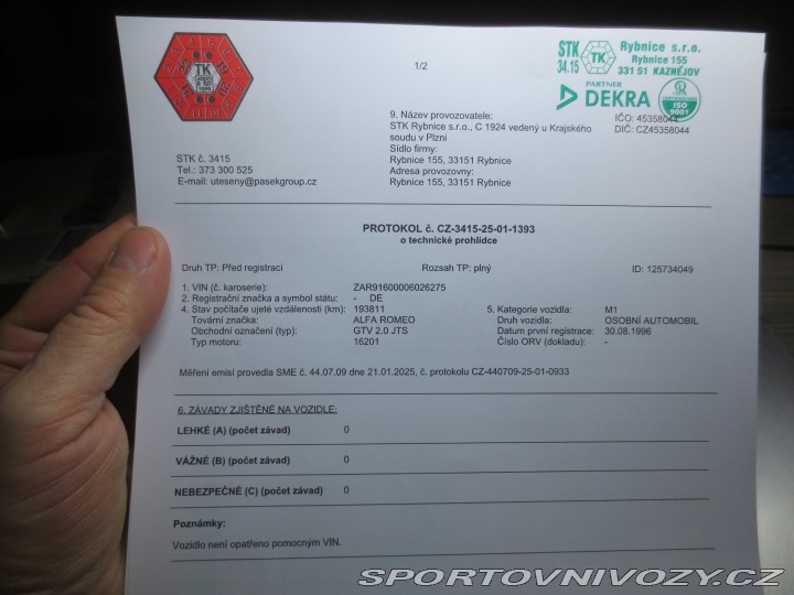 Alfa Romeo GTV 2.0 T.S. 150PS - STK 2027 1996