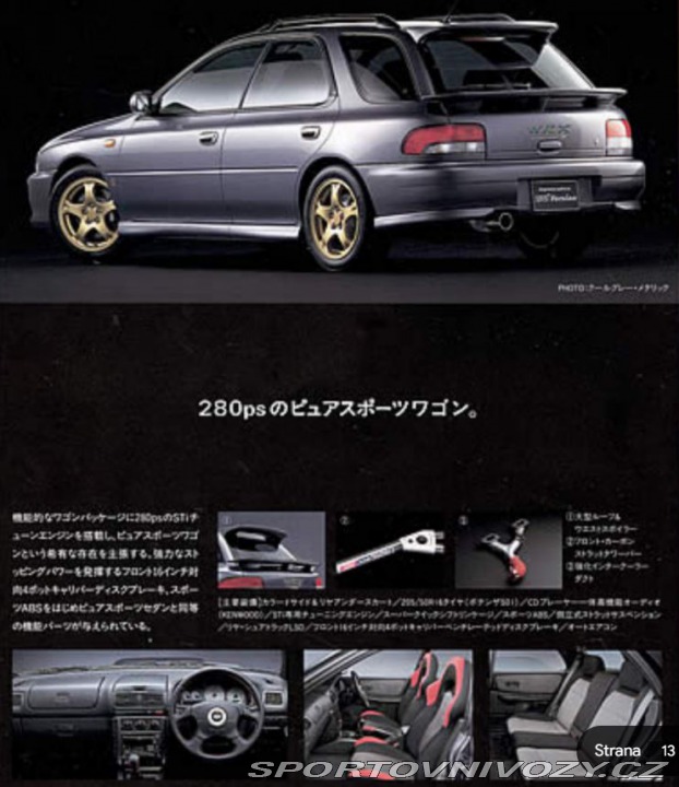 Subaru Impreza STi Wagon JDM 1999 ČR SPZ 1999
