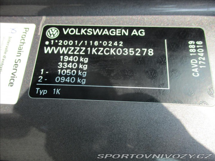 Volkswagen Golf 1,4 TSi 118kw DSG odpočet 2012