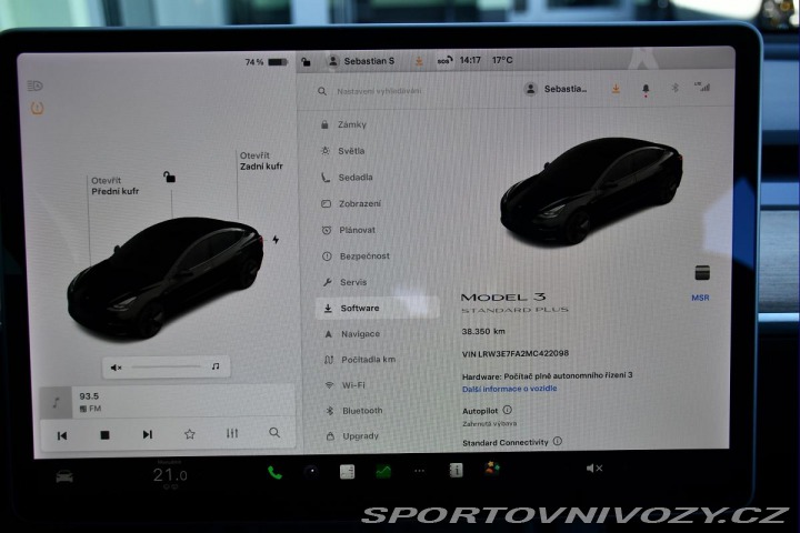 Tesla Model 3 STANDARD PLUS REZERVACE 2021