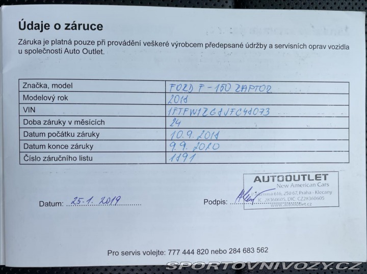 Ford Ostatní modely F-150 3,5 L V6 Raptor*Kůže*Navi 2018