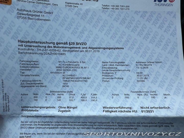 Škoda Octavia RS RS 2.0Tsi 162kw 2016