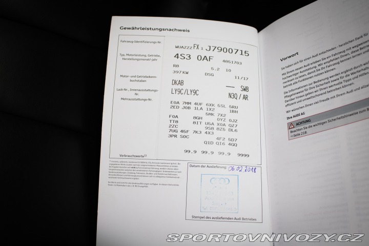 Audi R8 RWS 5.2 FSI V10 1 of 999 2018