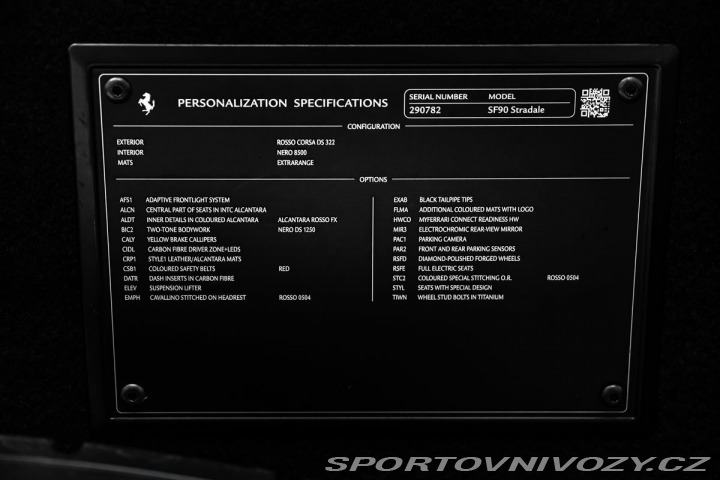 Ferrari SF90 Lift, kamera 1800