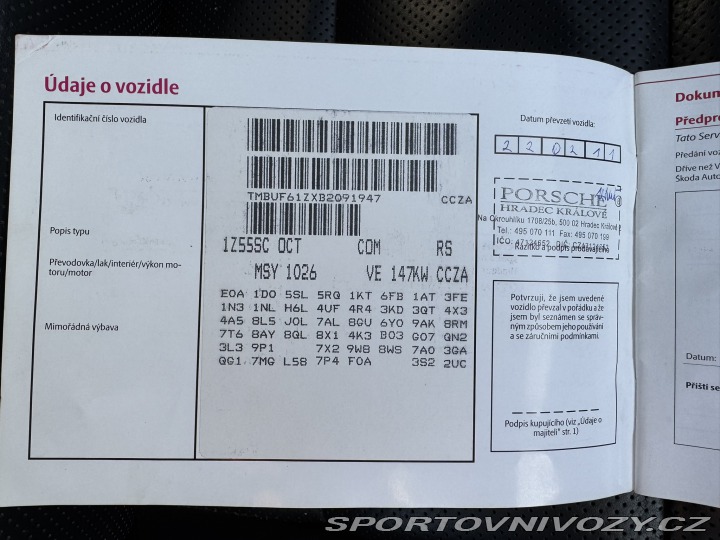 Škoda Octavia RS DSG RS 2,0 TFSI 147KW STK 2011