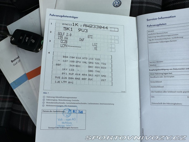 Volkswagen Golf GTI 2,0TSI 155kW DSG SERV 2009