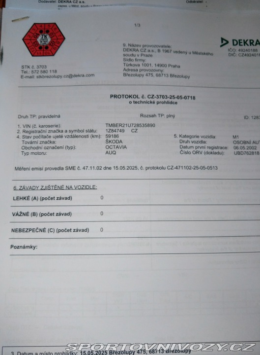 Škoda Octavia RS 2002