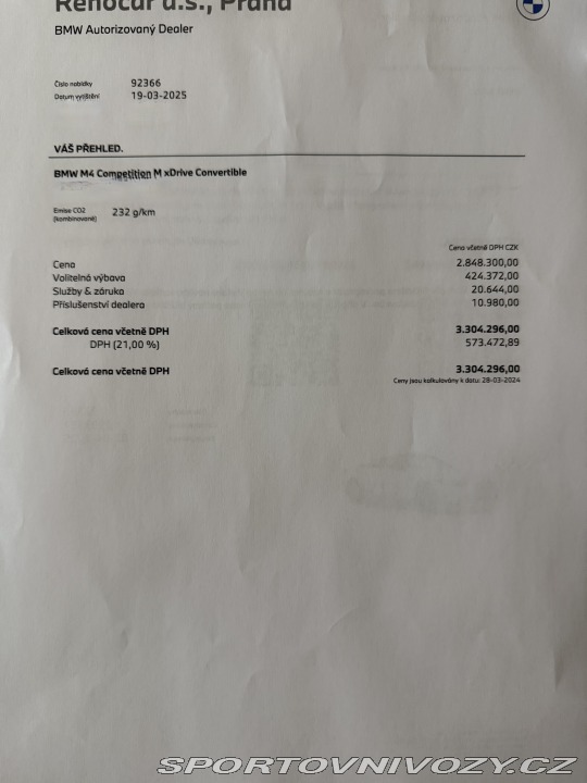 BMW M4 BMW M4 COMPETITION M XDR. 2024