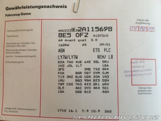 Audi A4 B7 3.0i V6 AUT quattro 2001