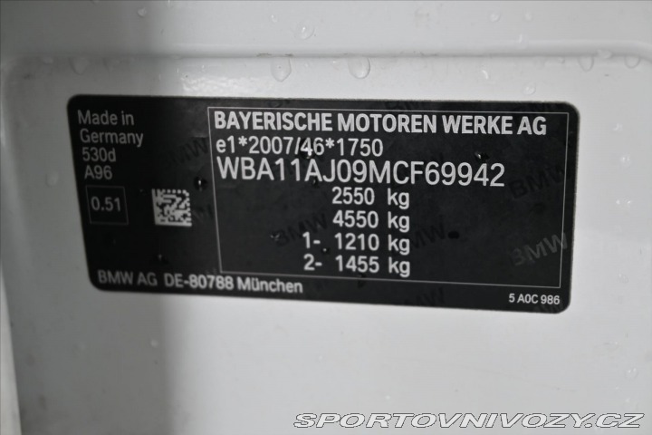 BMW 5 3,0 530d 210 kW STEPTRONI 2020