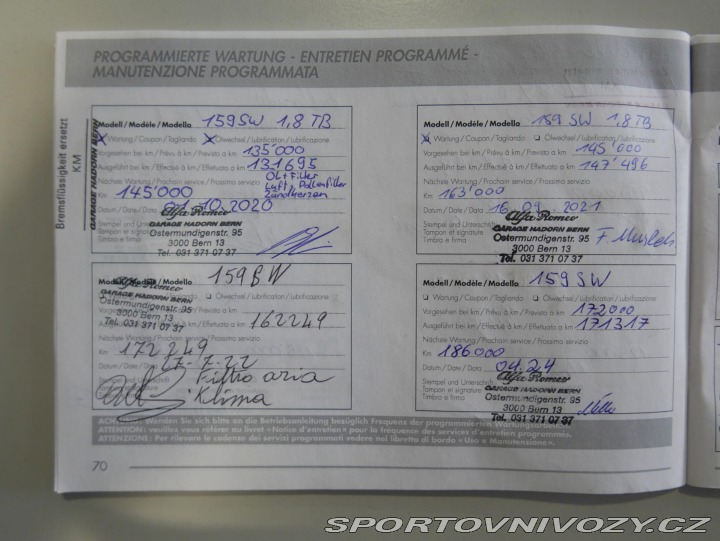 Alfa Romeo 159 SW 1,8TBi Ti 147kW REZERV 2010