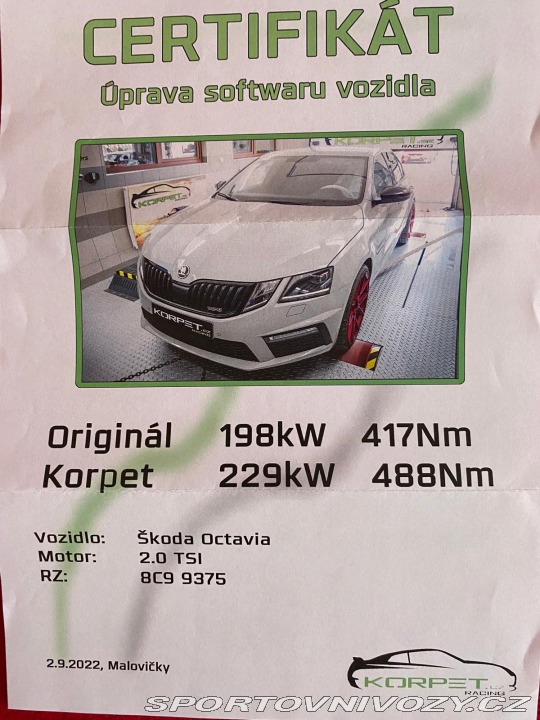 Škoda Octavia RS 3 SE 2020