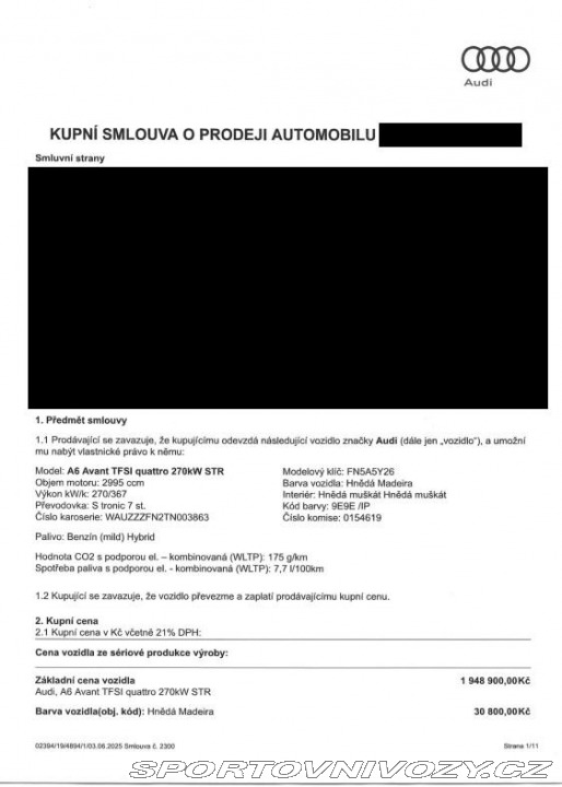 Audi A6 3.0 TFSI S-LINE*VZDUCH*SK 2025