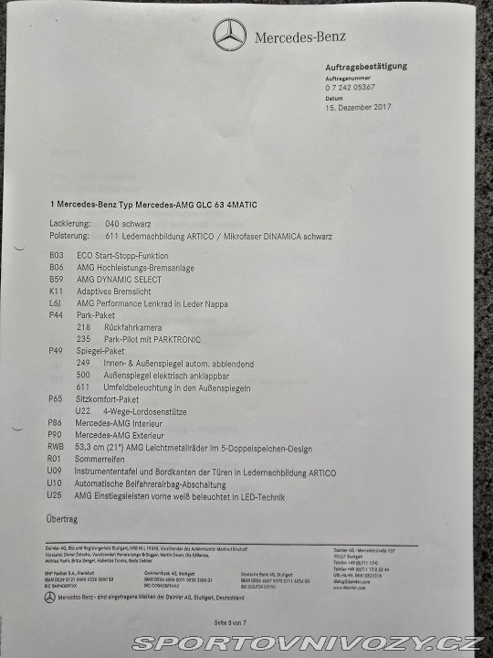 Mercedes-Benz Ostatní modely GLC 63 AMG Coupé 4.0 /35 2018