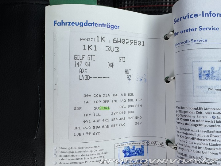 Volkswagen Golf GTI DSG 2,0 147 KW KOLA 2005