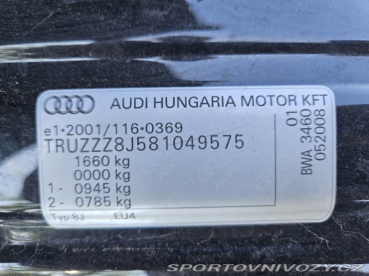Audi TT 8J 2.0 TFSI 147 kW 2008