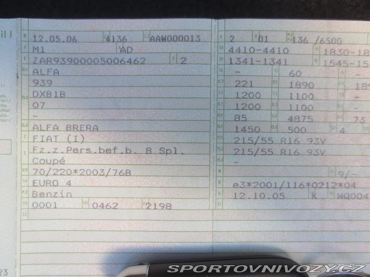 Alfa Romeo Brera 2.2 JTS, krásná+n.rozvody 2006