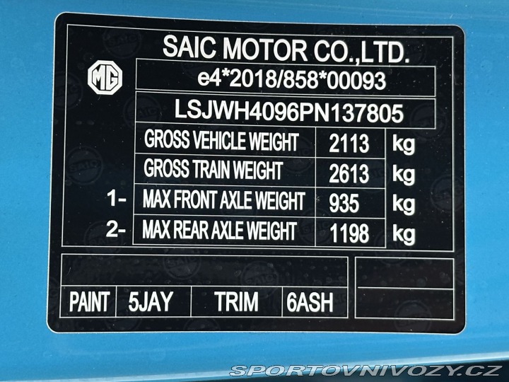 MG Ostatní modely MG4 REZERVOVÁNO, 64kWh 150kW 2023