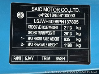 MG Ostatní modely MG4 64kWh 150kW ELEGANCE ZÁRU 2023