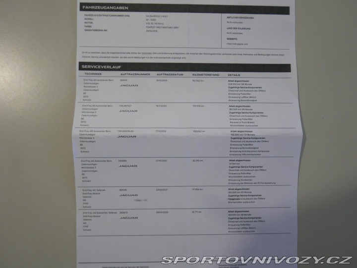 Jaguar XF 3,0 V6 AWD REZERVACE 2016