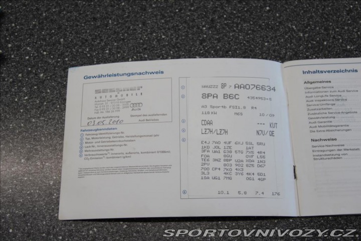 Audi A3 1,8 TFSI 160PS S-Line 2010