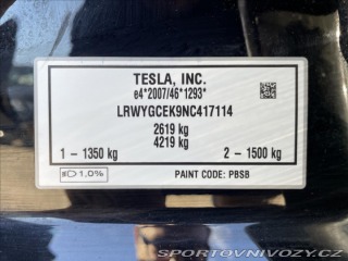 Tesla Model Y LR AWD R20*AMD*Záruka 2022