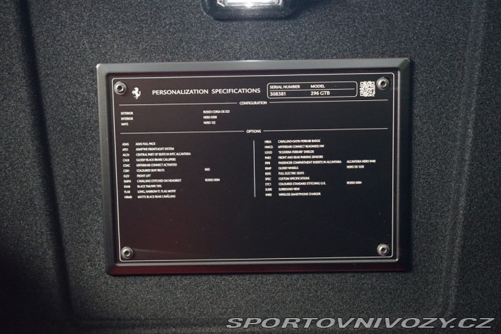 Ferrari 296 GTB ACC*360*ADAS*LIFT*ZÁR 2024