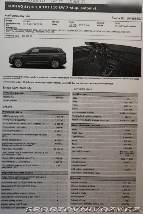 Škoda Ostatní modely Kodiaq 2,0 2017