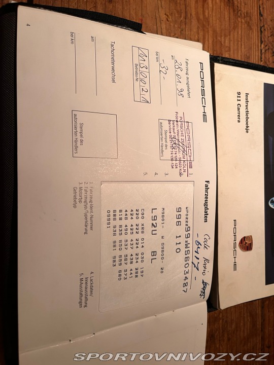 Porsche 911 996.1, 3.4,manual, zaruka 1998