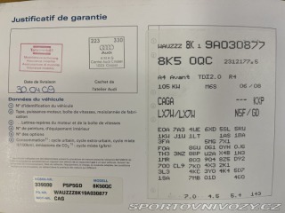 Audi A4 B8 2.0TDi 105kW - DPH 2008