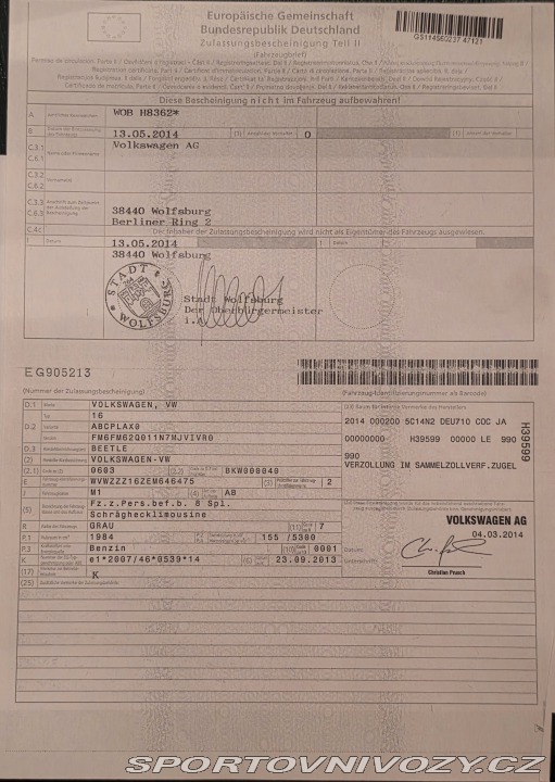 Volkswagen Beetle 2.0 tsi 2014