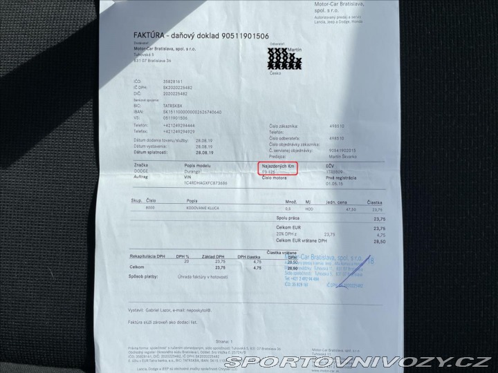 Dodge Durango 3,6 LPG V6 4x2 CITADEL 7- 2015
